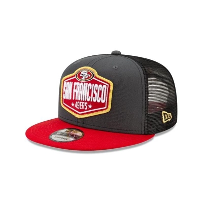 Grey San Francisco 49ers Hat - New Era NFL NFL Draft 9FIFTY Snapback Caps USA6358479